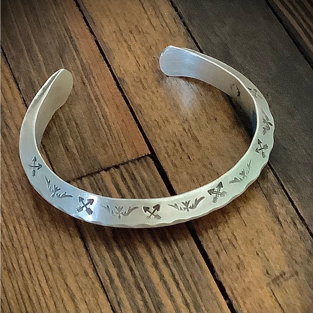 Sterling heavy gage bracelet , up to 6 3/4” wrist